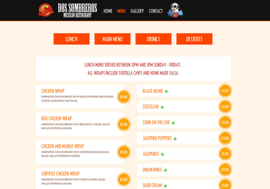 Web design project screenshot