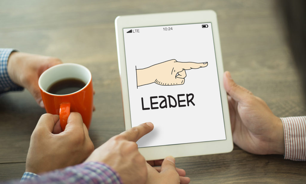 App Pointing to Person to be the Leader